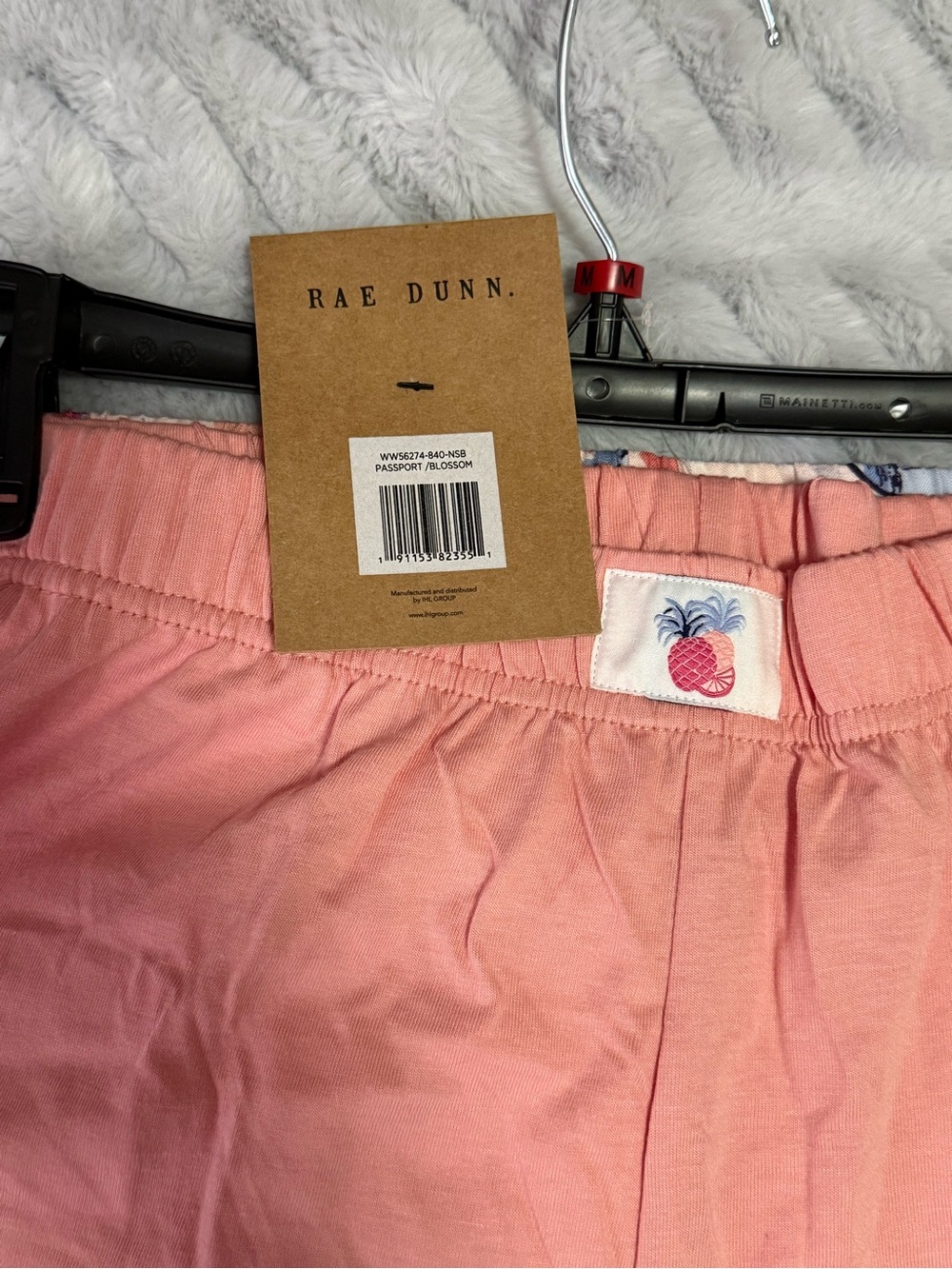 Rae Dunn Patchwork Lounge Shorts 2 pack - Peach & Light Blue- Size Medium - Picture 4 of 10